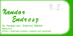 nandor endresz business card
